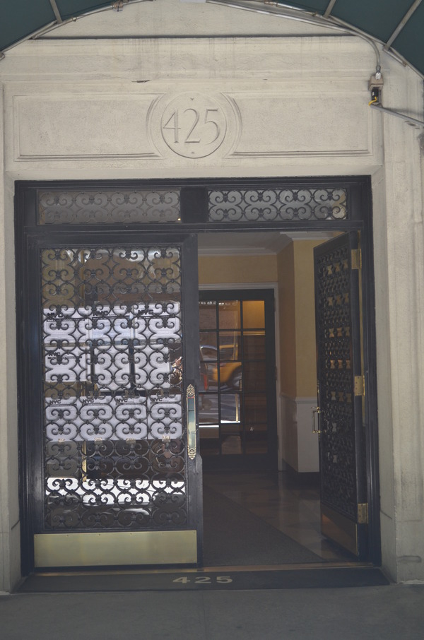 Entrance with double doors leading into office building